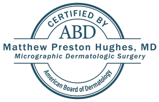 badge certification for matthew preston hughes by the american board of dermatology