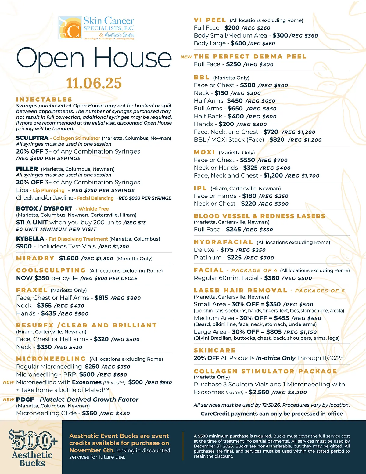 Open House Event 2025 - Pricing Sneak Peek
